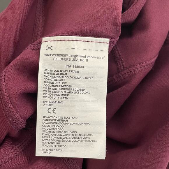 Skechers Women's Workout  Stretch Pants Burgundy Size Medium - Picture 4 of 7